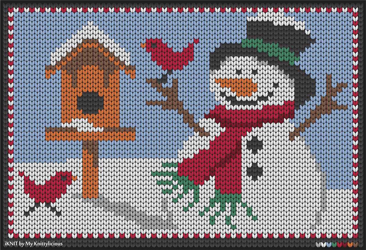 Snowman knitting pattern