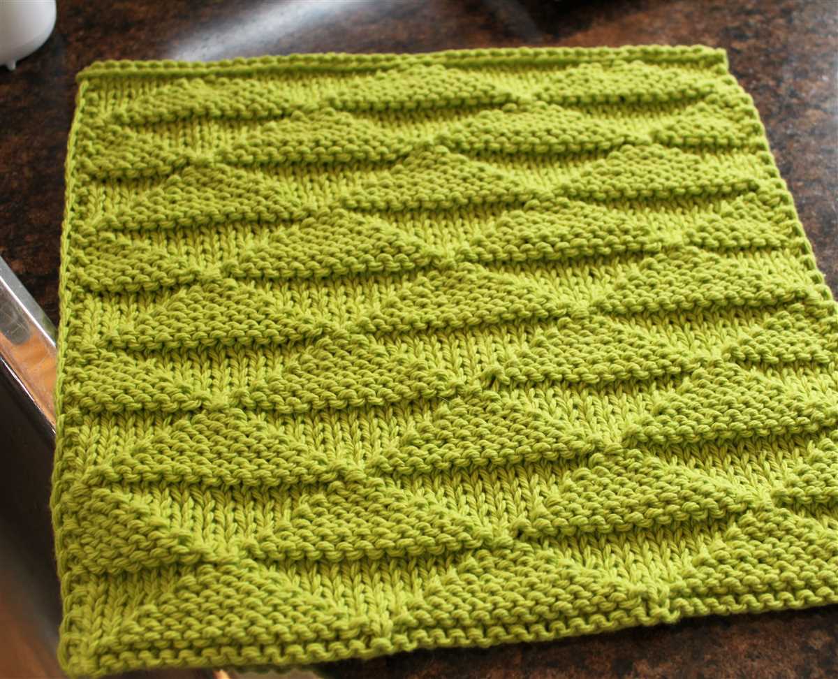 Reversible knitted dishcloth patterns