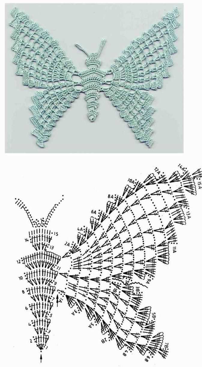 Large butterfly knitting pattern