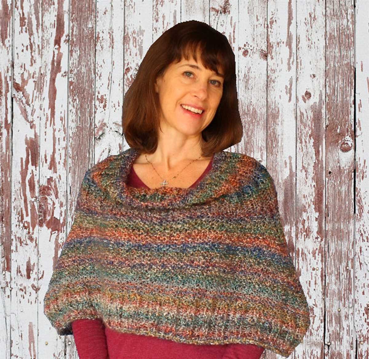 Poncho wrap knitting pattern