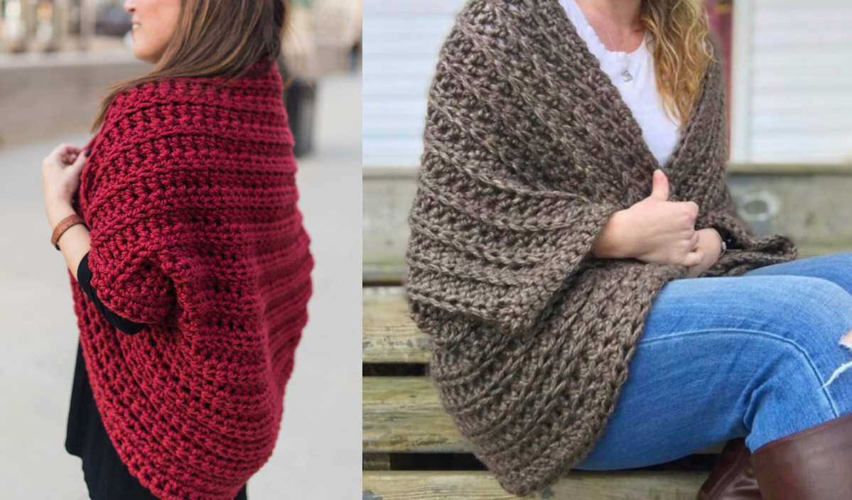 Knitting pattern for a shrug