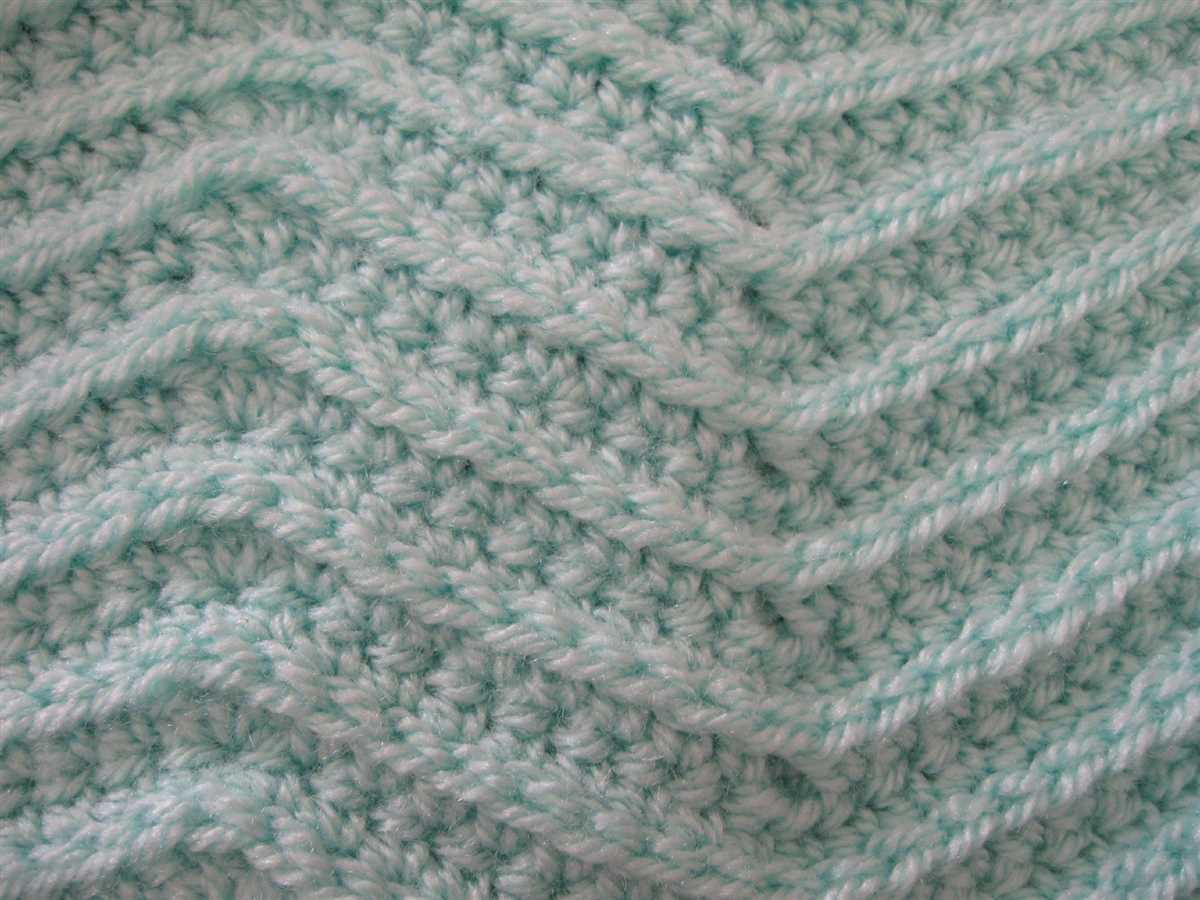 Knit ripple stitch pattern