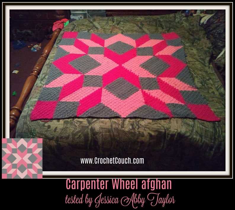 Corner to corner blanket pattern knit