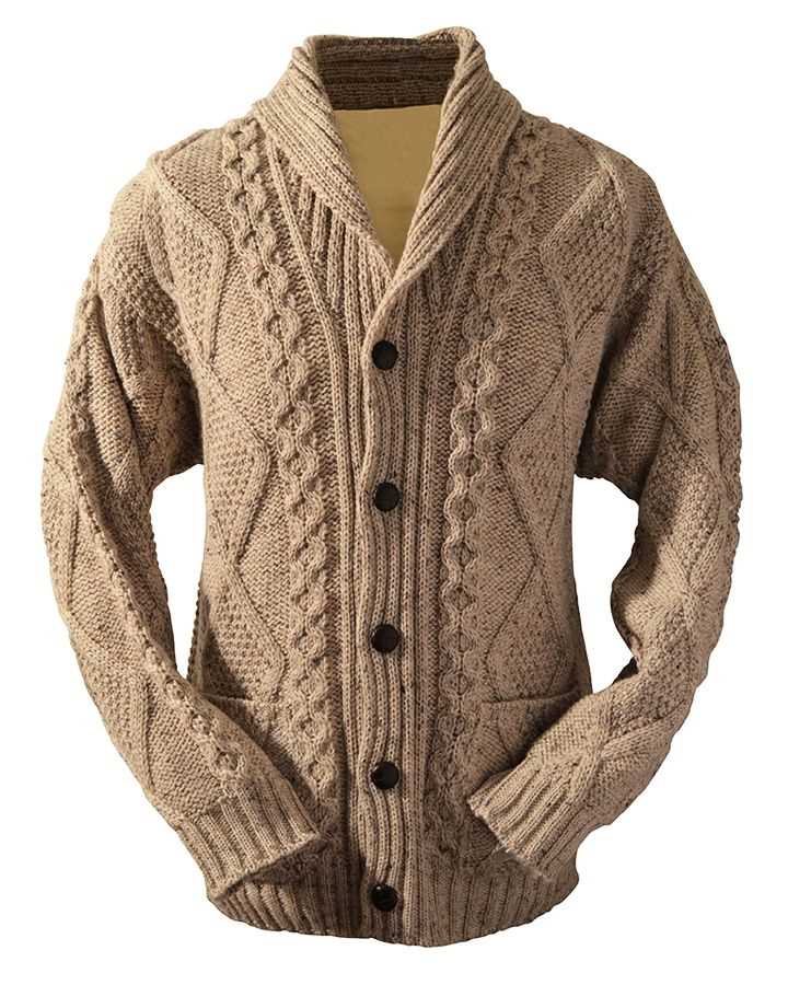 Mens shawl neck cardigan knitting pattern