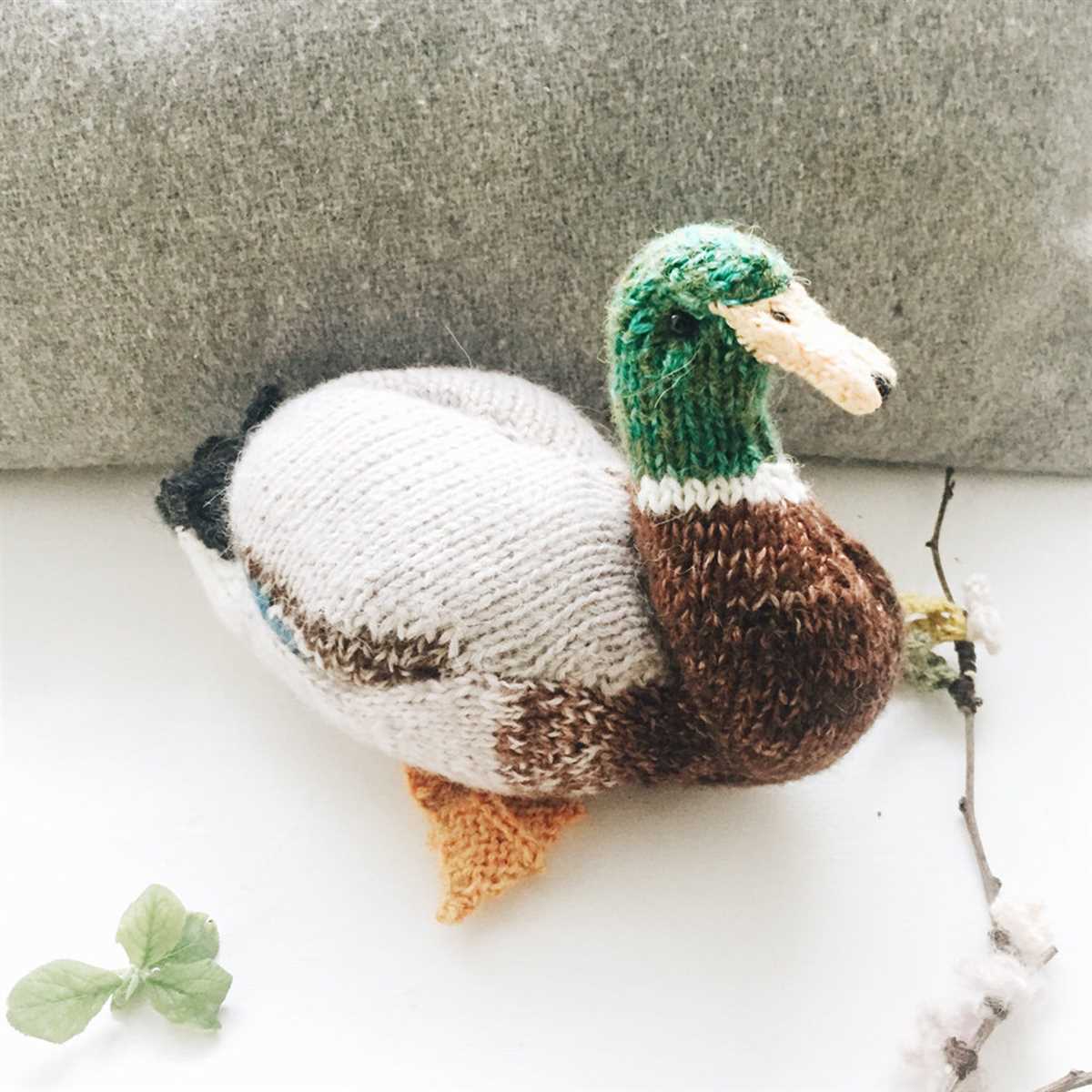 Knit duck pattern