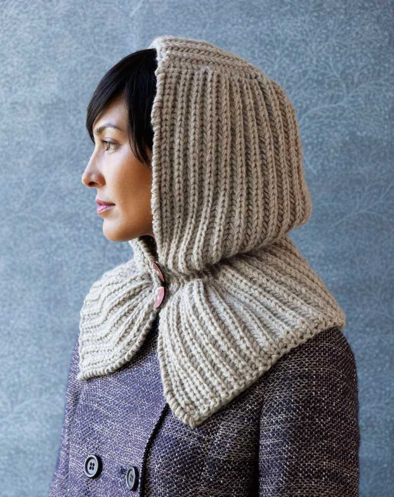 Cowl hood knitting pattern