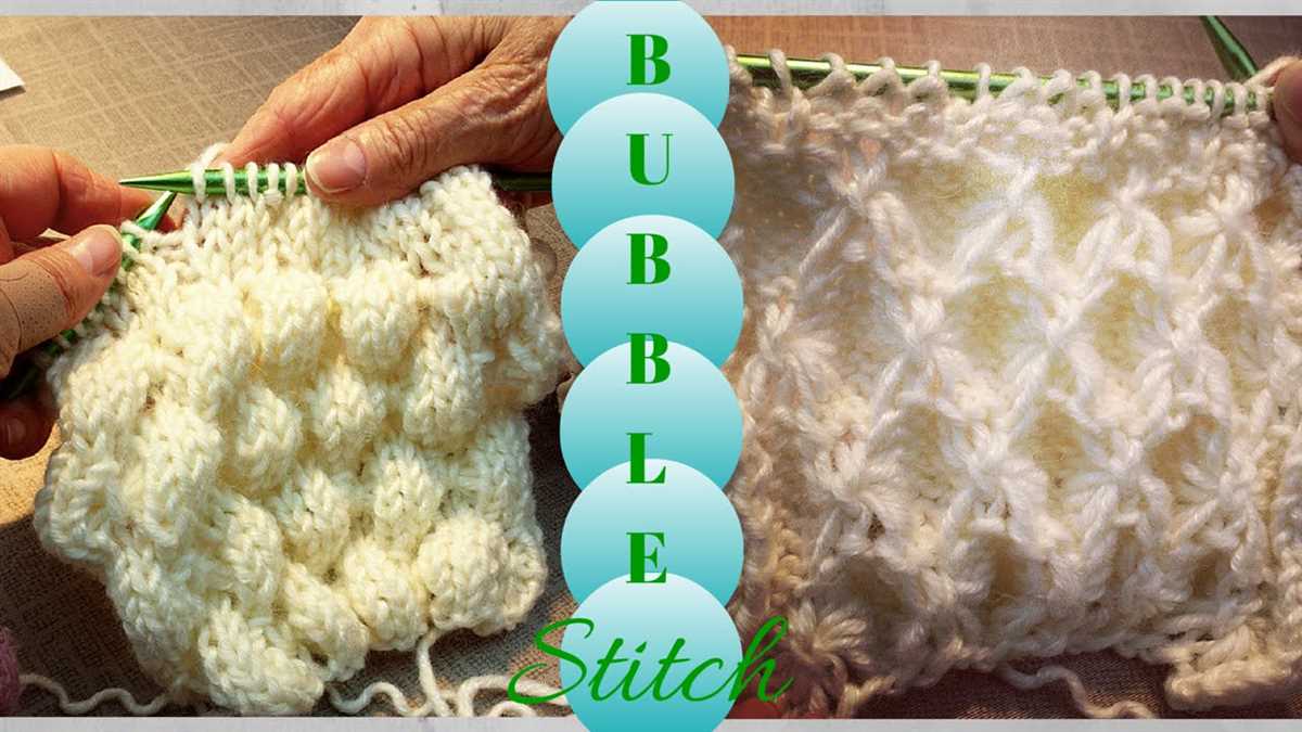 Bubble stitch blanket knitting pattern