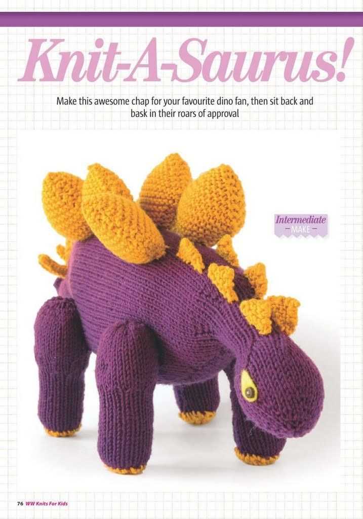 Free knitted dinosaur toy patterns