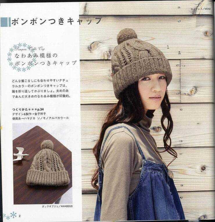 Easy cable knit hat pattern