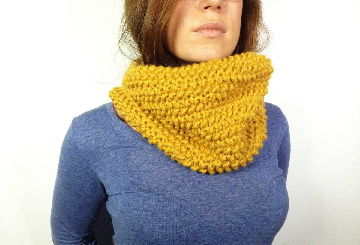 Loom knit cowl neck scarf pattern