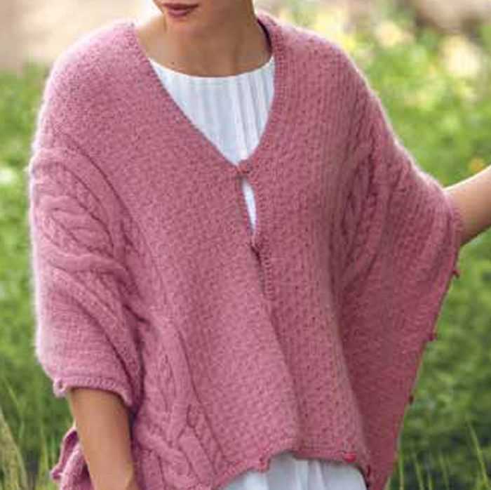 Knitting pattern for a shrug