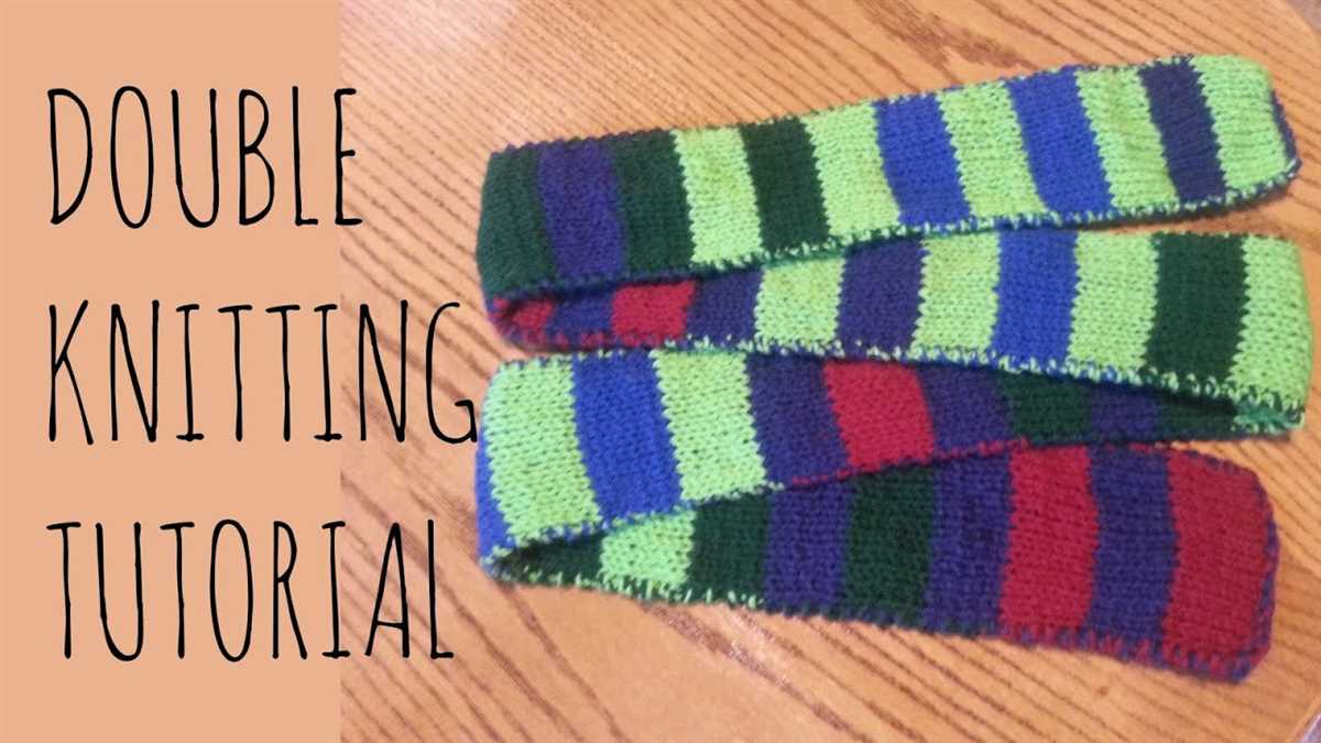 Double knitting scarf pattern