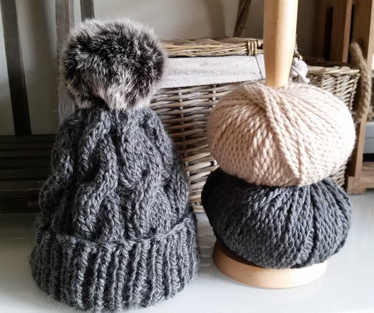 Free pom pom hat knitting pattern