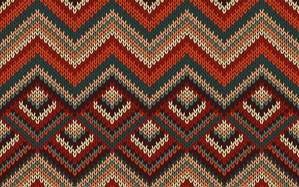 Geometric blanket knitting pattern