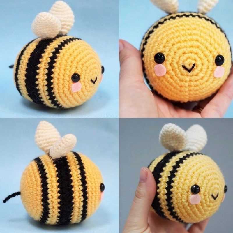 Knitted bee pattern