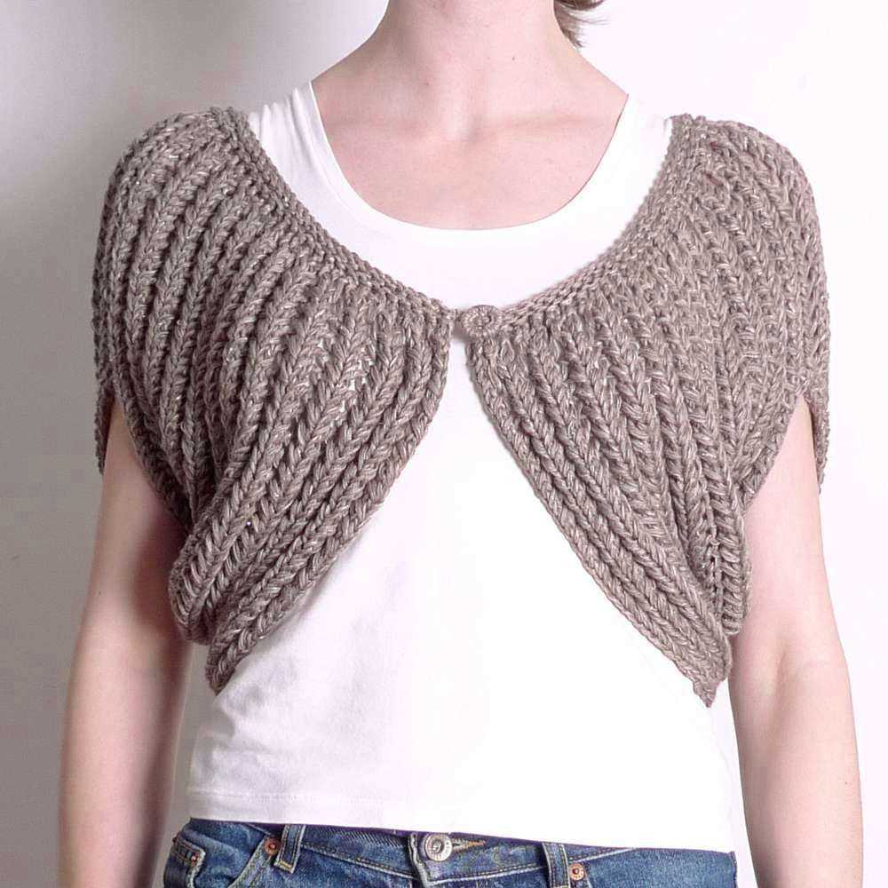 Simple knit shrug pattern