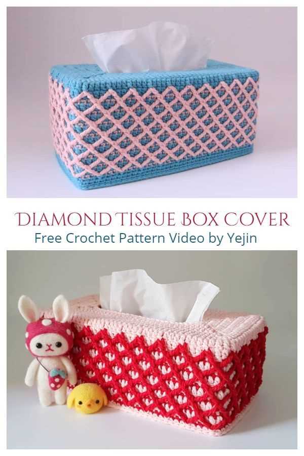 Knitted lace tissue box cover pattern