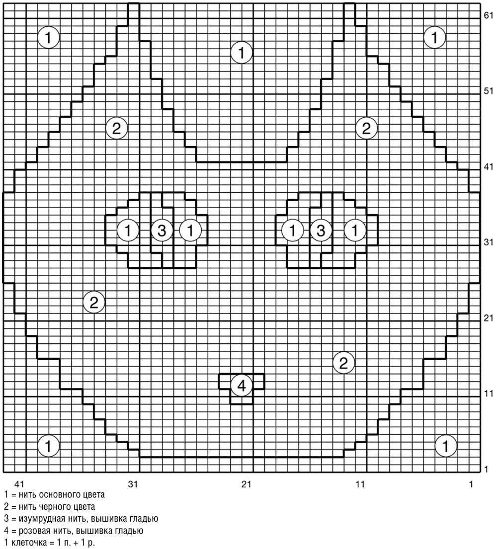 Cat motif knitting pattern