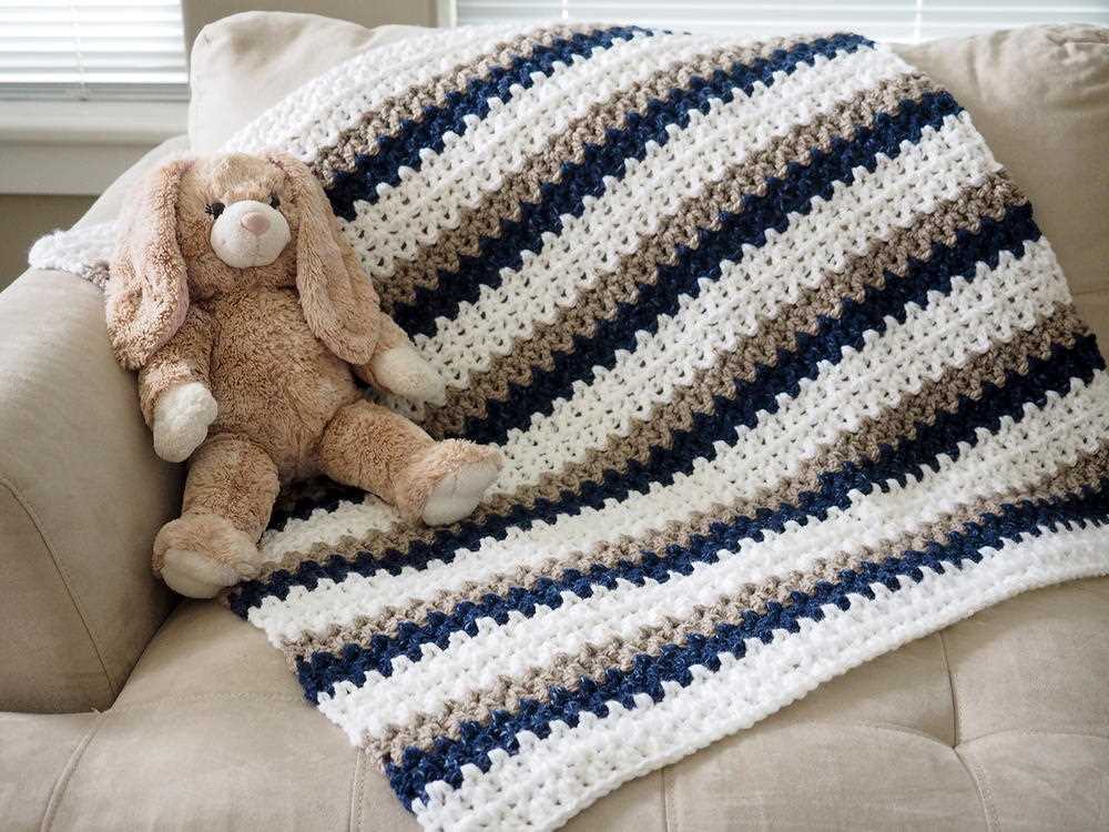 Free chunky knit baby blanket pattern
