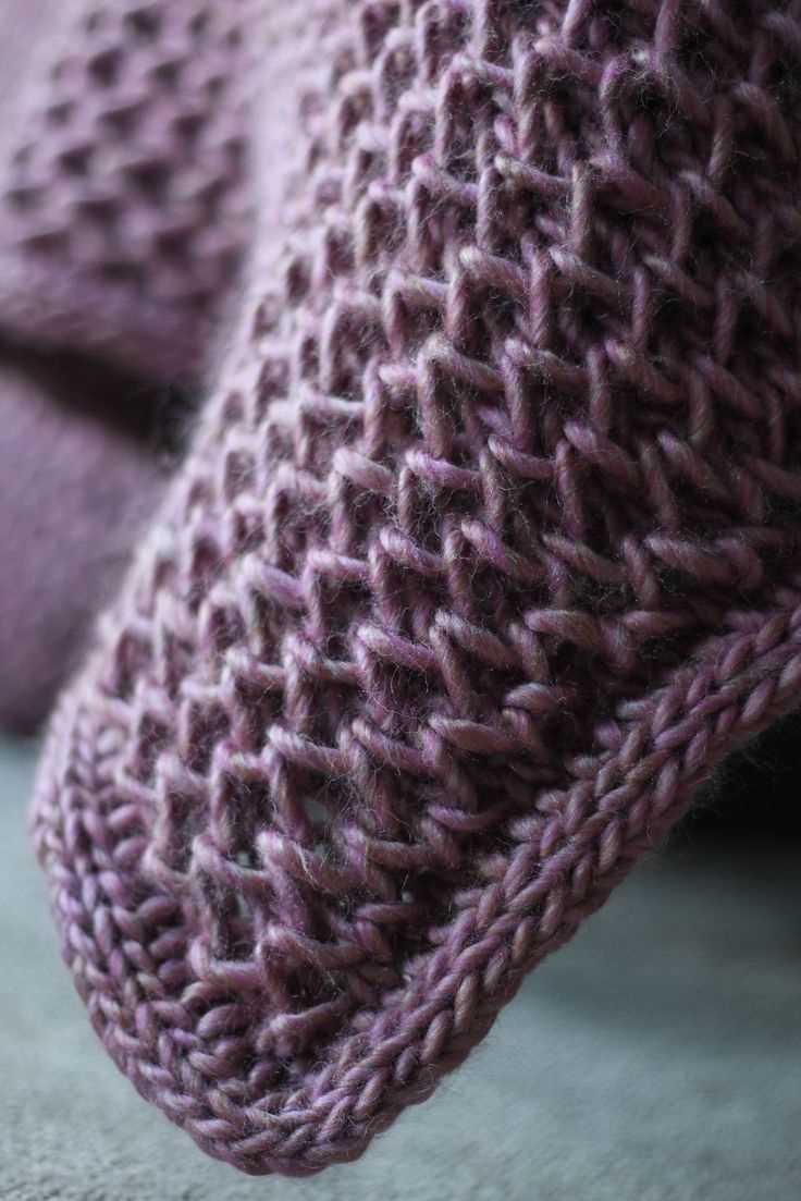 Waffle pattern knitting