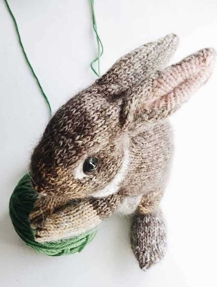 Easter bunny knitting pattern by claire garland