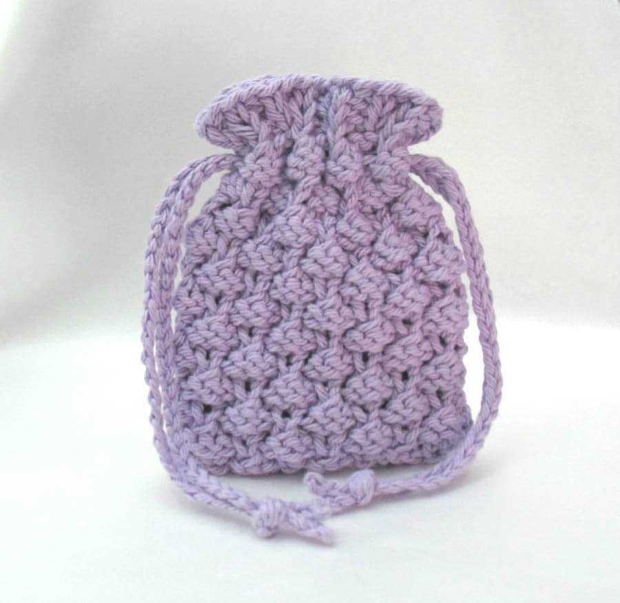 Knitted soap bag pattern