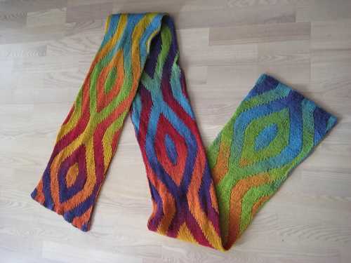 Double knitting scarf pattern