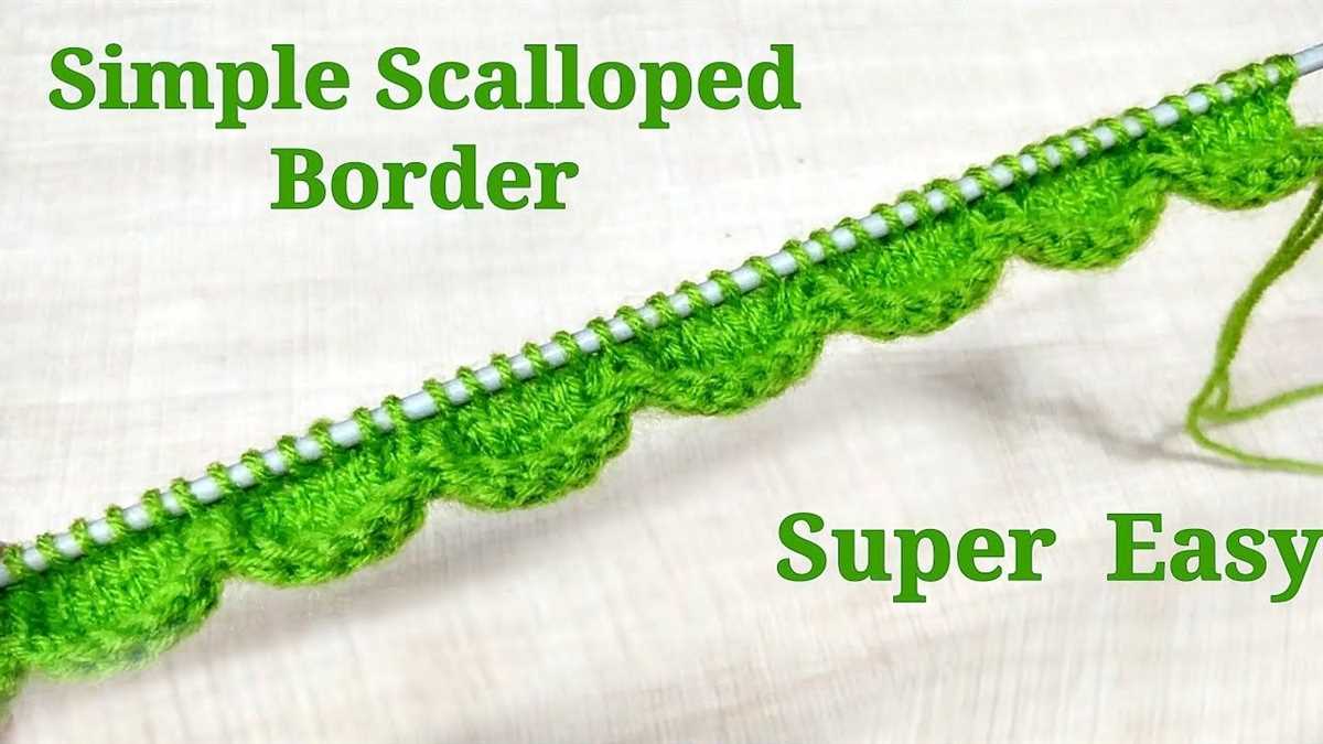 Simple knitted edging patterns