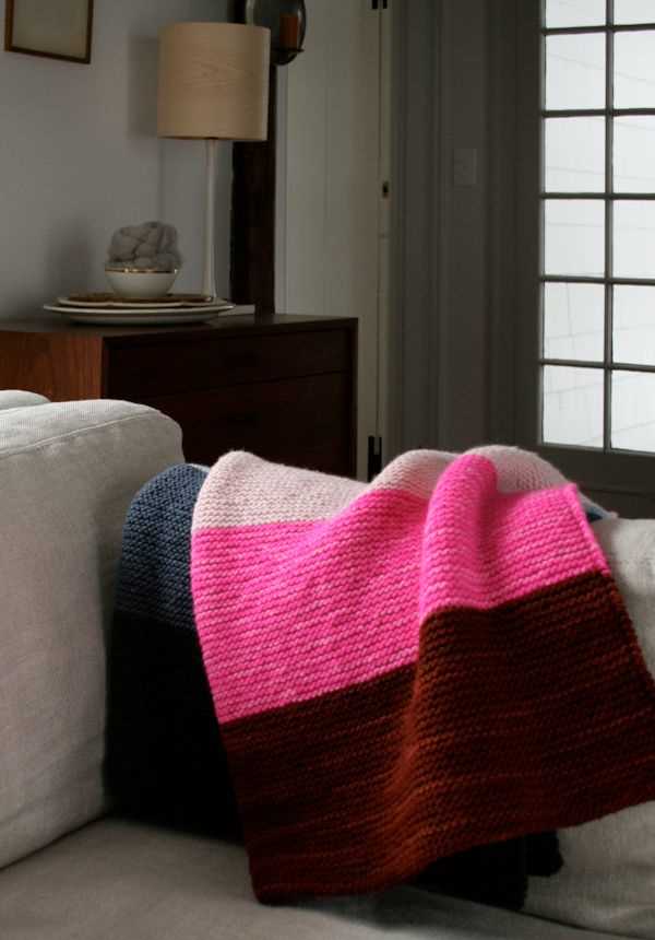 Knitting pattern for lap blanket