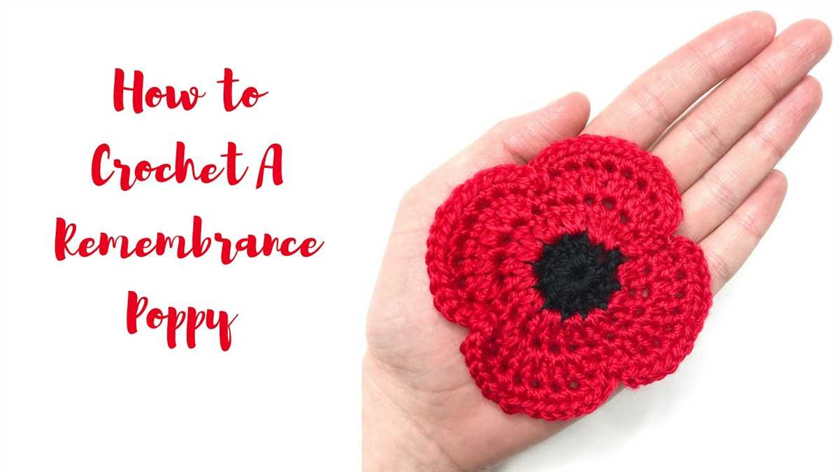 Knitting pattern for a remembrance poppy