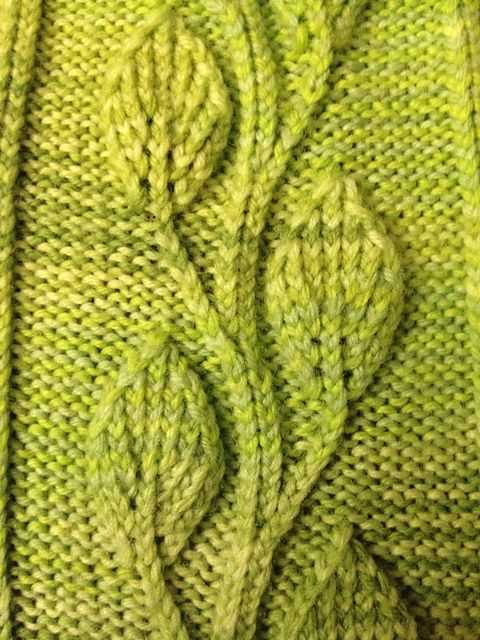 Leaf design knitting pattern