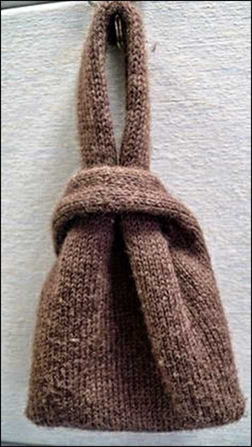 Knit japanese knot bag pattern