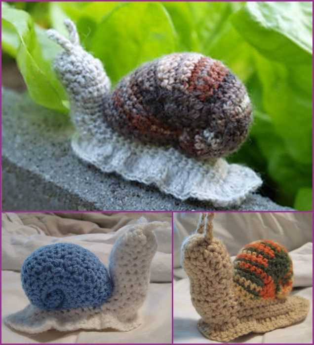 Knitted snail pattern