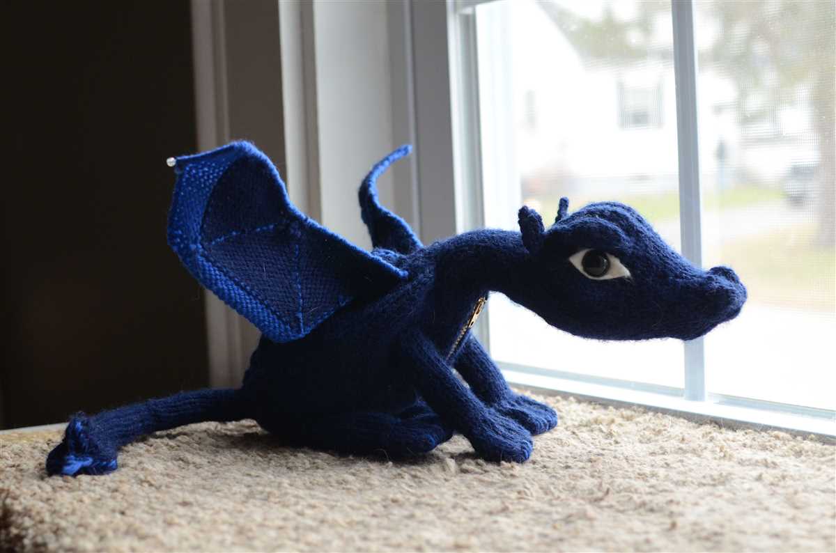 Dragon knitting pattern knitted toys