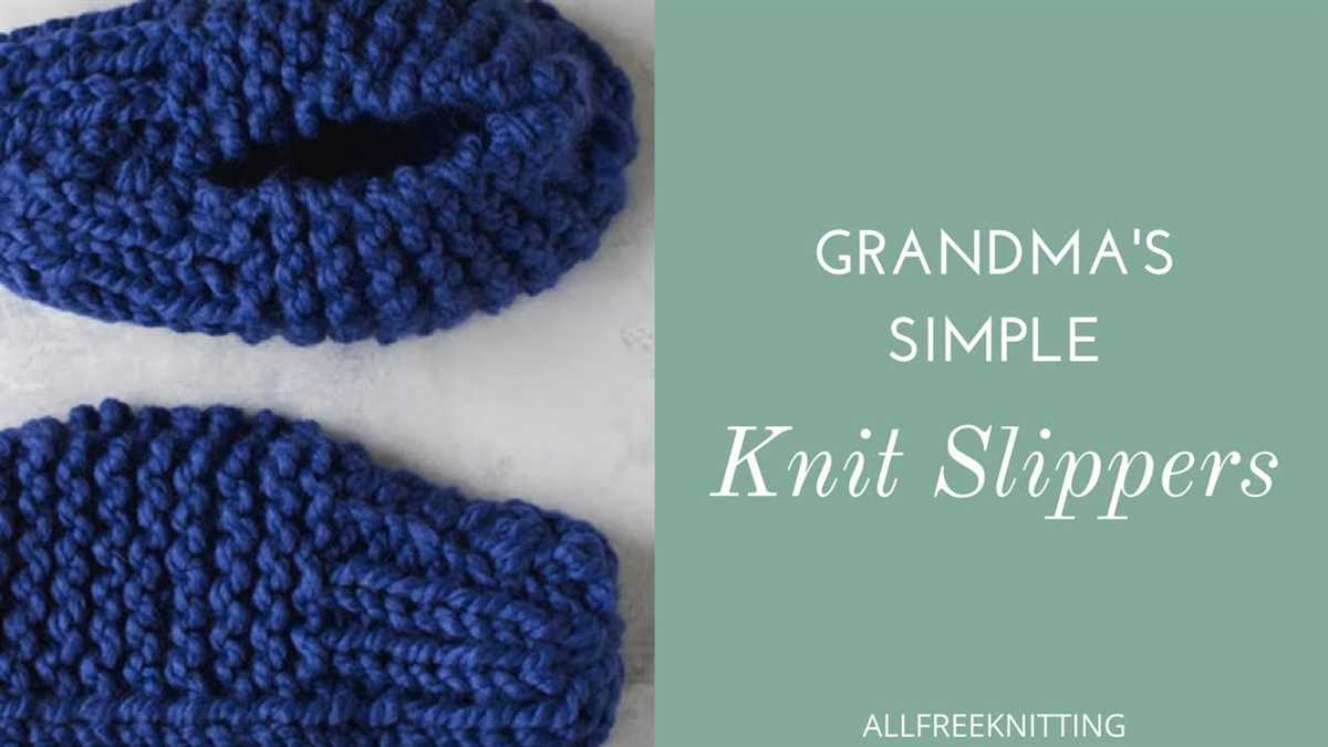 Free knitted square slipper pattern