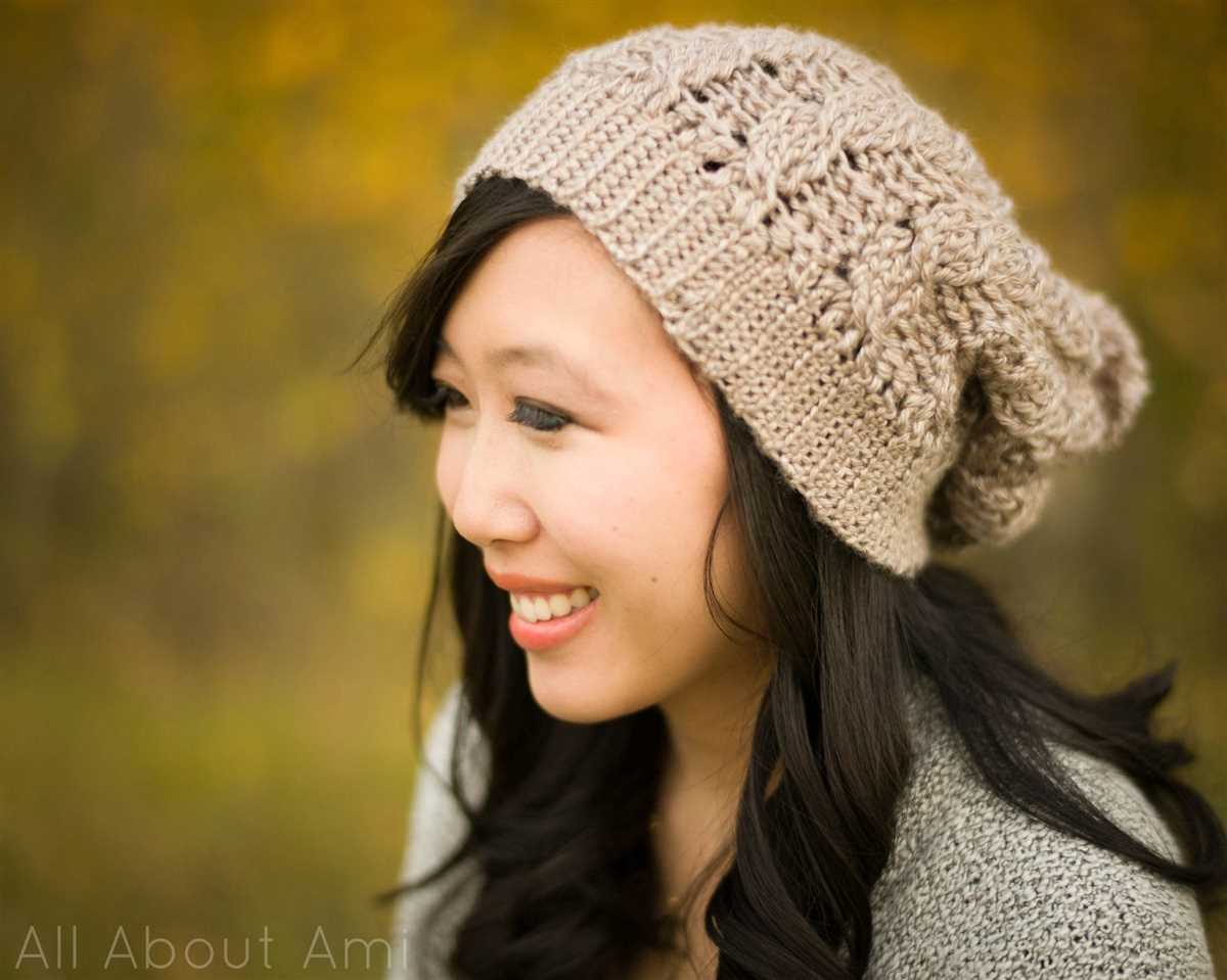 Women's beanie knitting pattern free