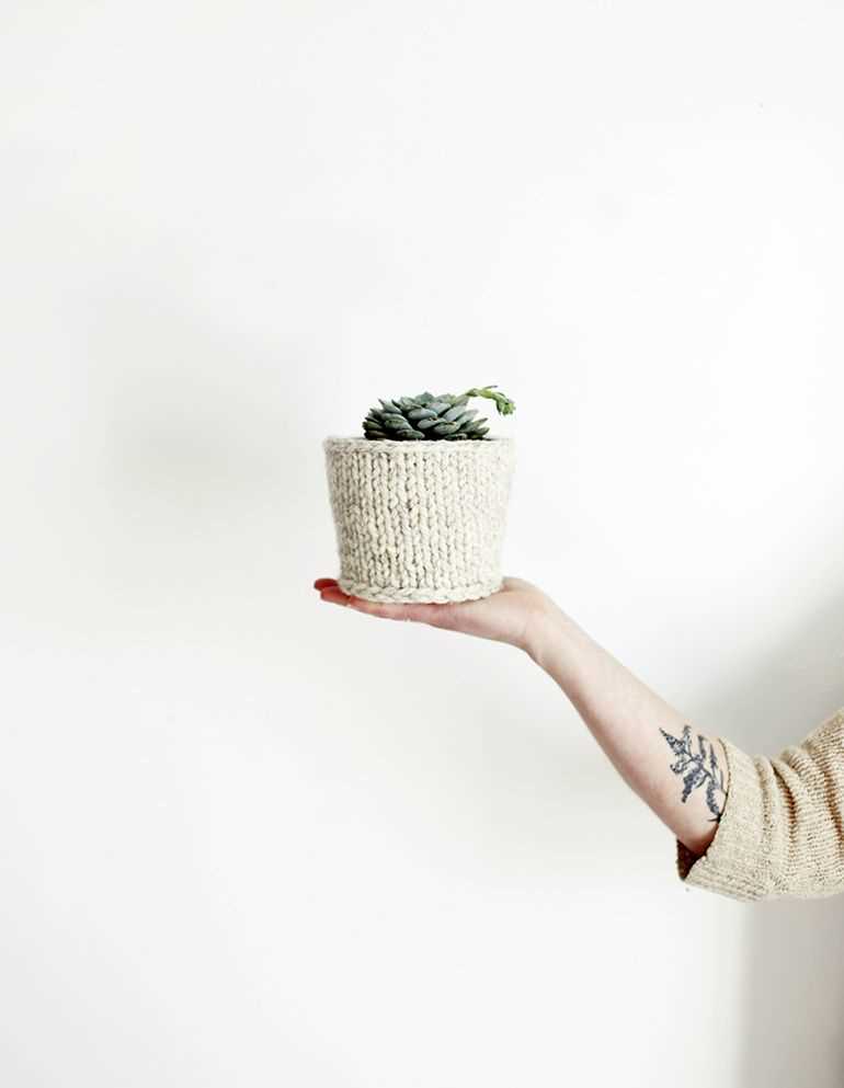 Knit plant hanger free pattern