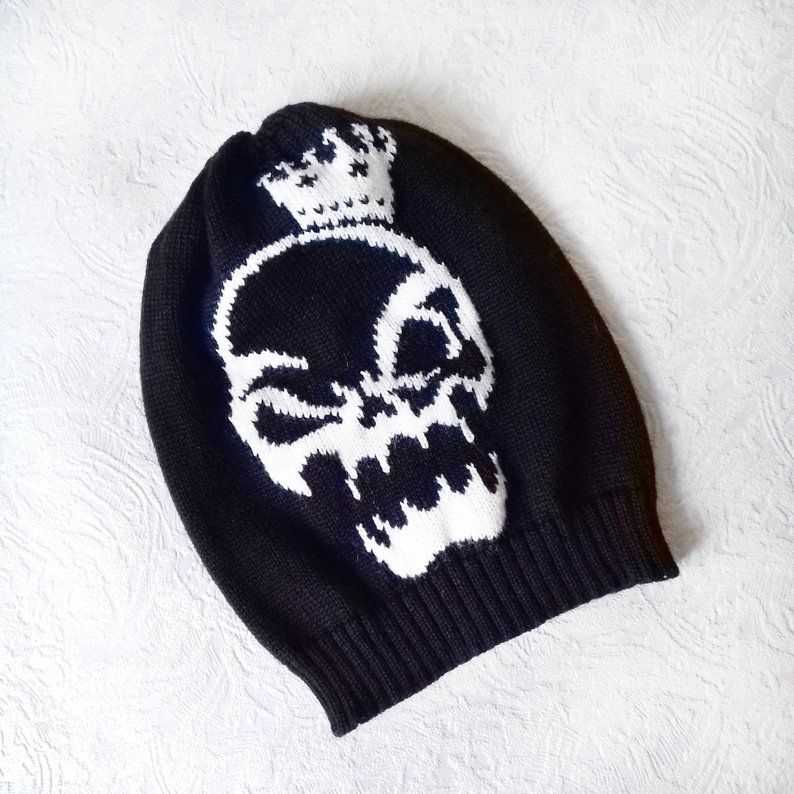 Skull hat knitting pattern free