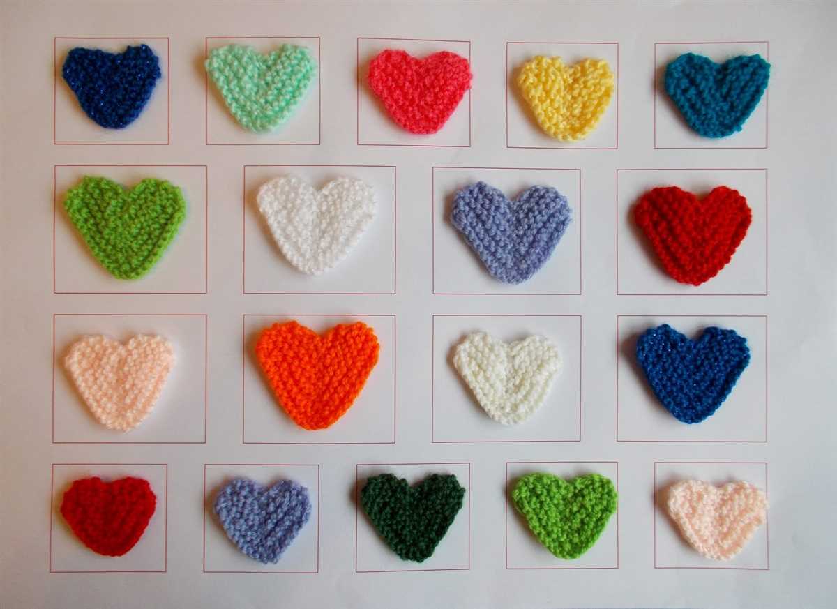 Heart shaped heart knitting pattern chart