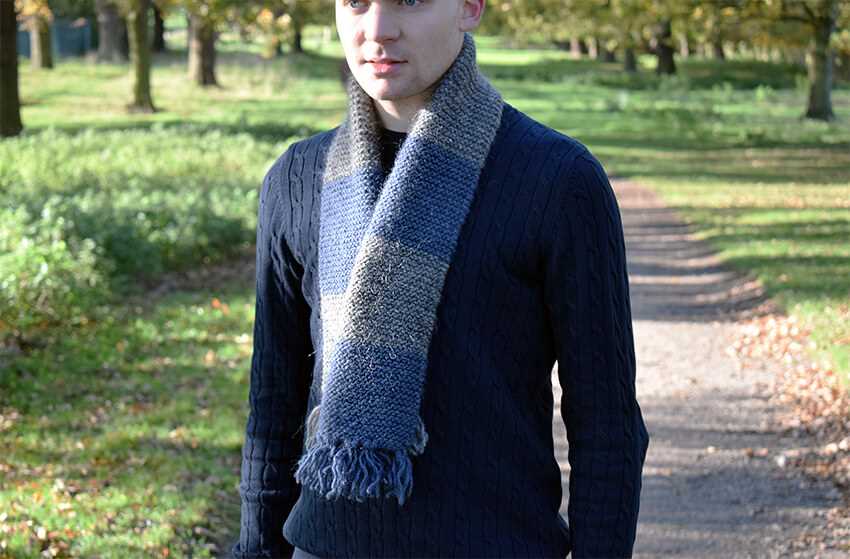 Simple mens scarf knitting pattern