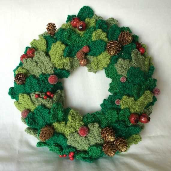 Knit christmas wreath patterns