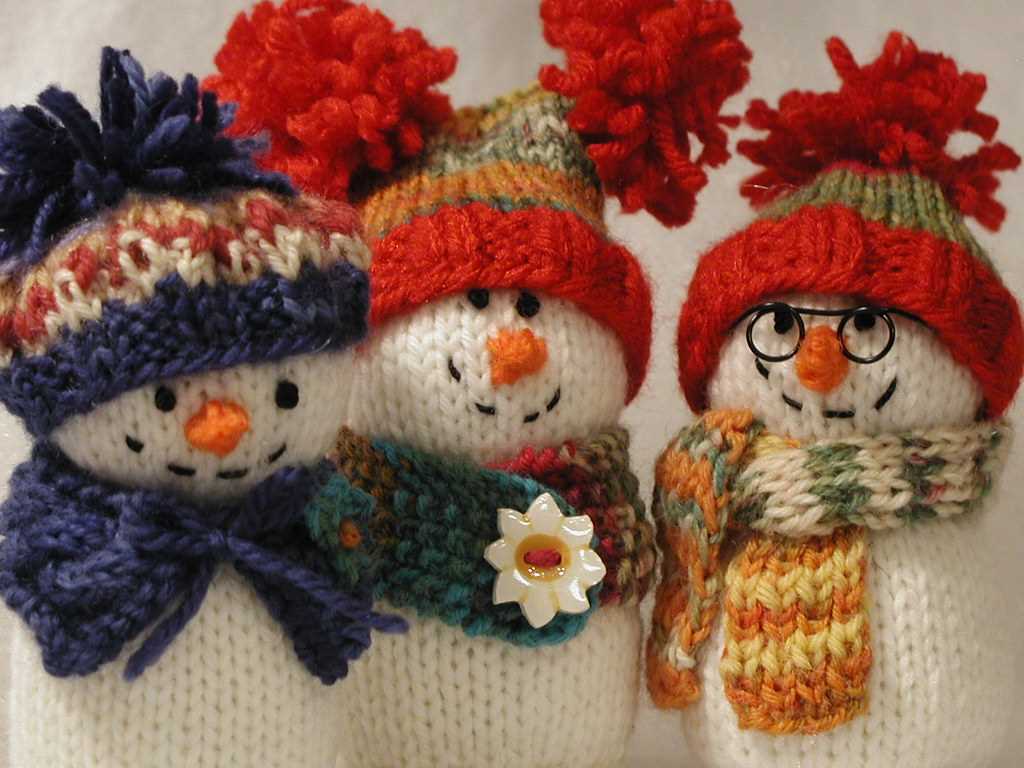 Free snowman hat knitting pattern