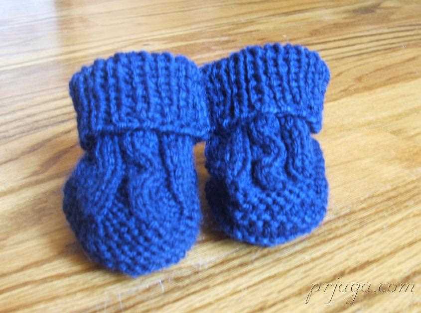 Easy knit baby booties free pattern