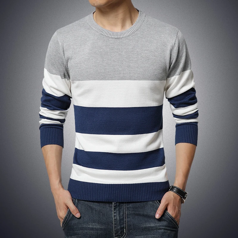 Mens striped sweater knitting pattern