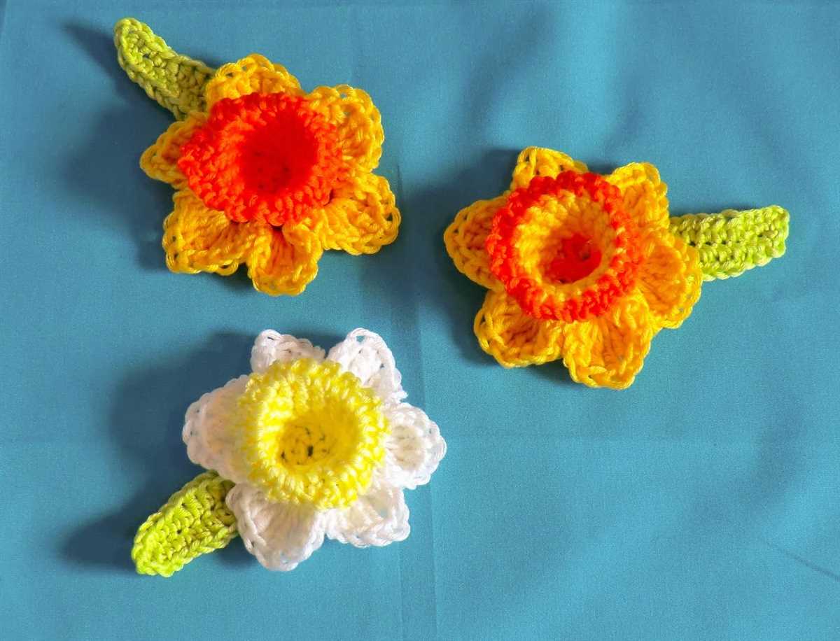 Knit daffodil pattern