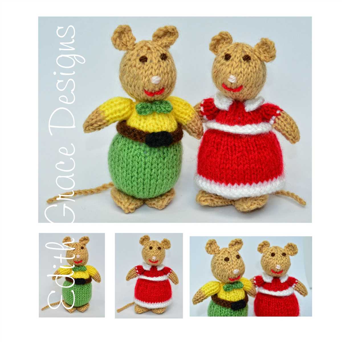 Knitted mice patterns