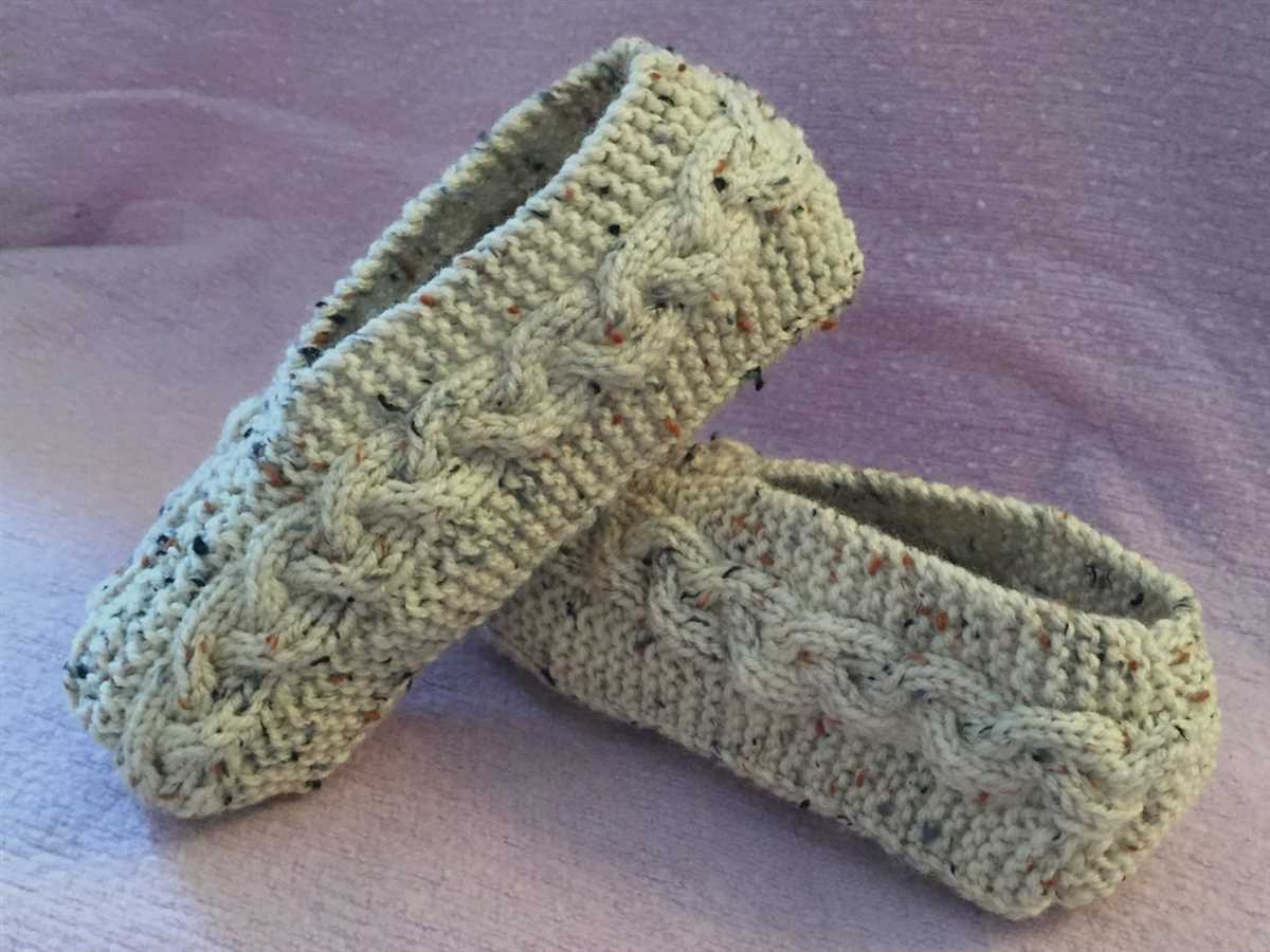 Free cable knit slipper pattern