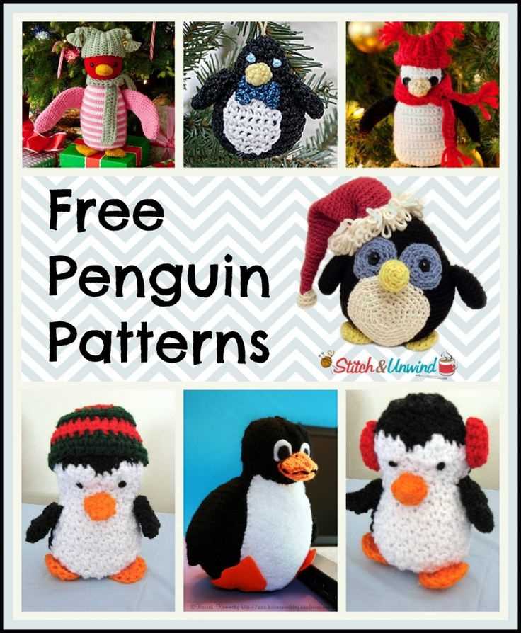 Knitted penguin pattern free