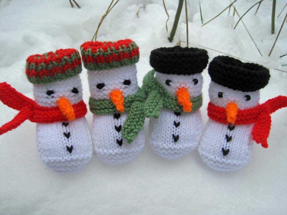 Snowman knitting pattern