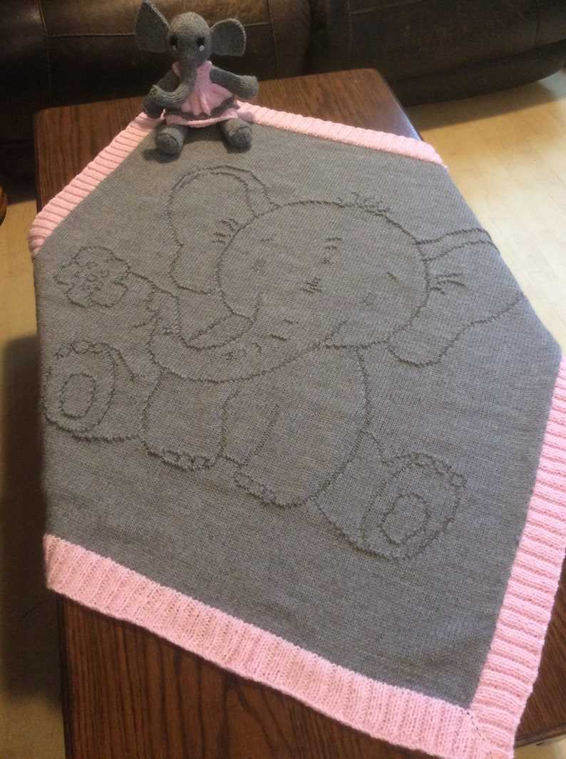 Elephant blanket knitting pattern